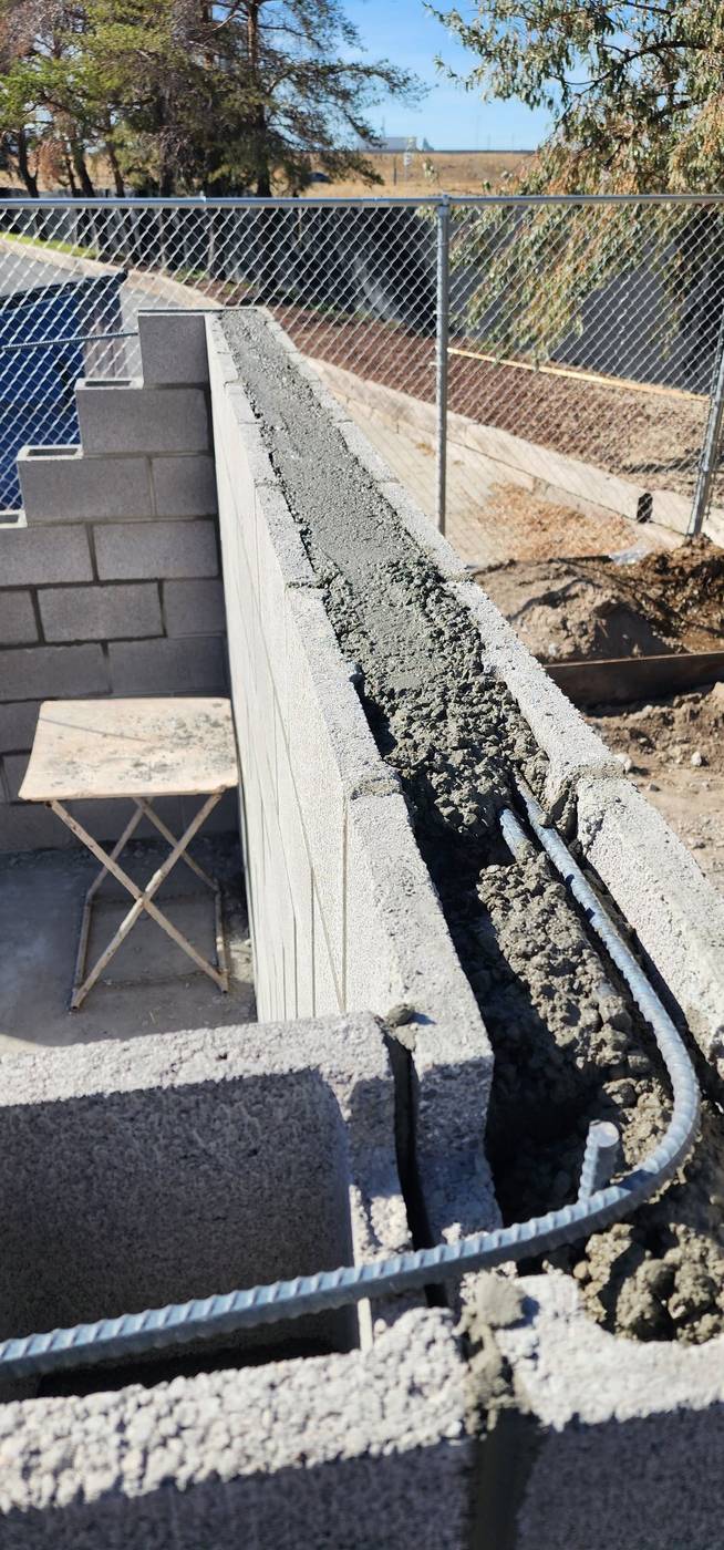 Block wall corner detail